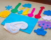 Montessori Felt Weather Flannel Board Set - Homeschool Preschool Science Lessons