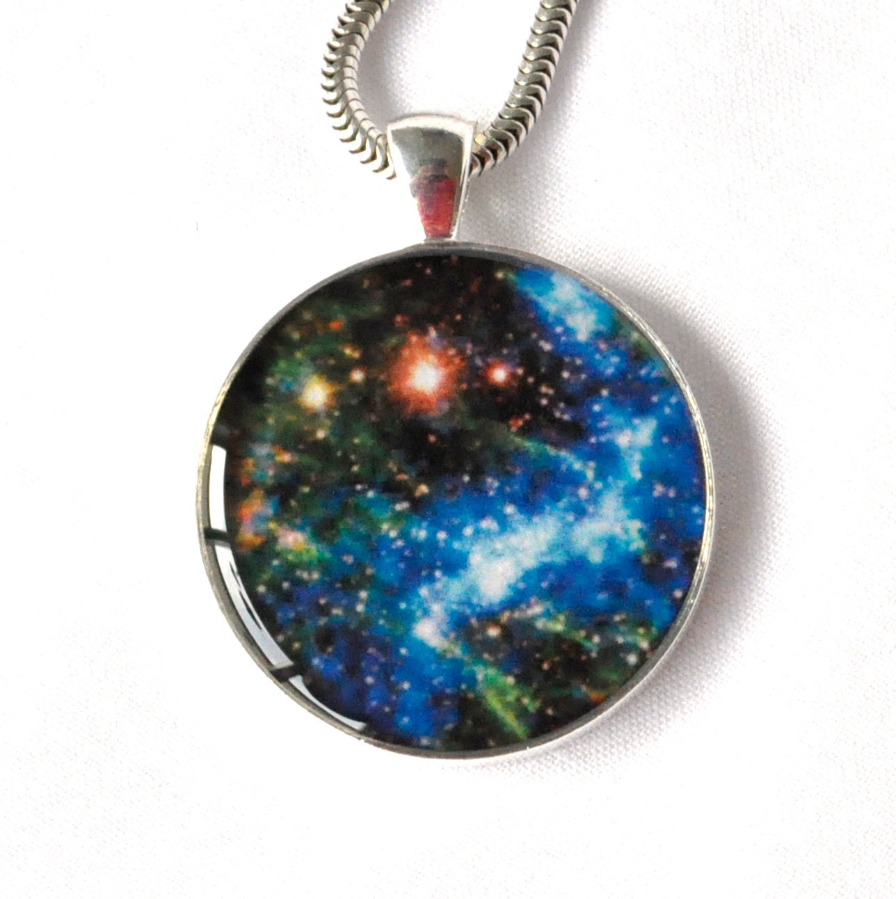 Galaxy Pendant. Star Pendant. Resin Jewelry. Resin Pendant Necklace.
