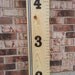 Wooden Growth Chart Ruler - Natural Stain With Rustic Numbers and Routed Edge