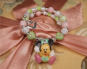 Minnie Mickey Mouse Bracelet - Disney Baby Minnie Charm Bracelet Girls Toddlers Kids Childrens Babies Birthday Christmas Gift Jewelry