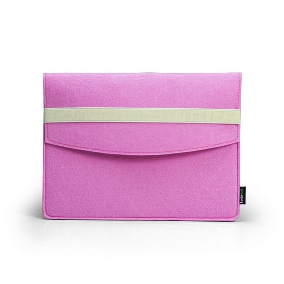 Sharp Colour Series Felt iPad Sleeve iPad Case Holder iPad Cover iPad Skin Hand Made White Elastic Strip for iPad 1 2 3 :E1143
