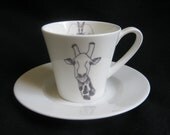Giraffe Teacup and Saucer