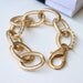 Single Chunky Gold Textured Chain Bracelet