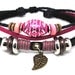 Women Soft Leather Bracelet with Color Bead Wristband Cuff Bracelet A0306