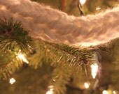 Christmas Garland Cozy Country White Knitted