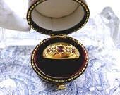 Edwardian Gypsy Wedding Ring 18ct Antique Ruby Diamonds 1906