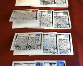 Set of 12 Black Script Notecards with Envelopes