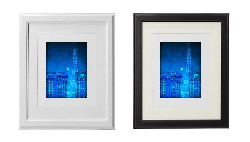 Paris illustration - The lights of the Eiffel tower - Fine art illustration - Fine art prints, Art Posters, Paris art, Paris decor, Wall art