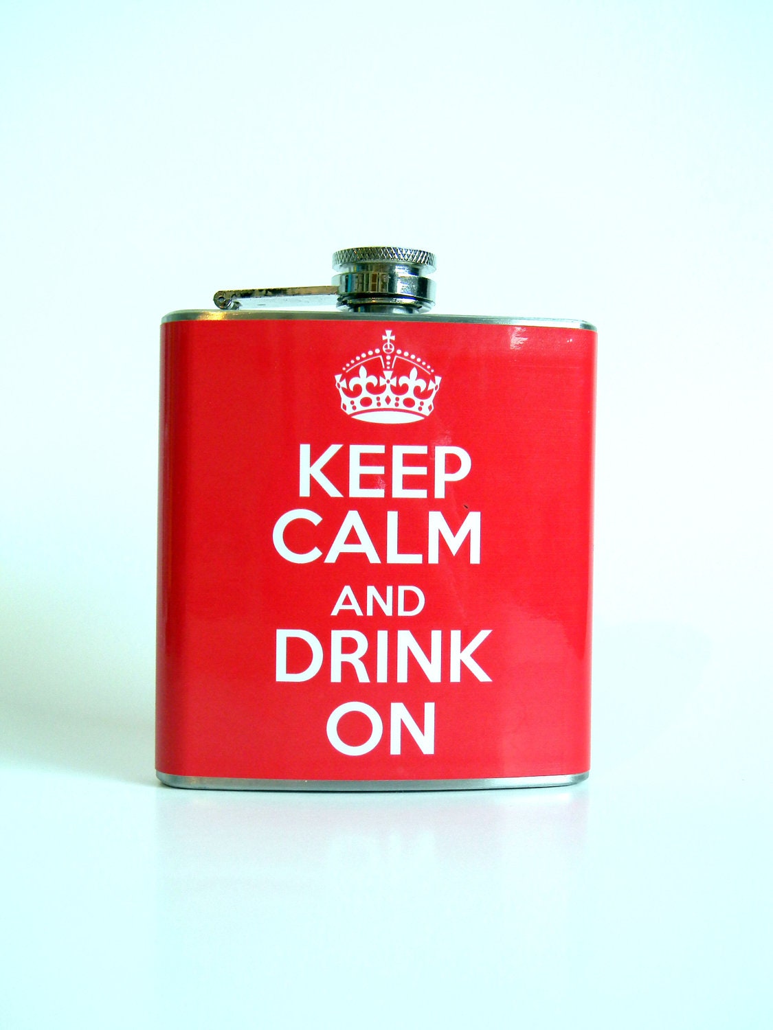 Keep Calm and Drink On : Red Flask