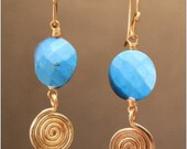 Victorian 218 Turquoise with hammered swirls