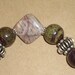 Charoite Amethyst and Jasper Bracelet / Purple and Gray / Chunky Stones / Antique Silver Beads - 7" long - B65