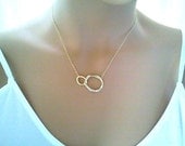 Infinity love  Circle Pendant, Charm,Necklace - cute, small, tiny, simple, modern, everyday jewelry -mother's day gift