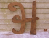 Painted Wooden Letter H 24 inch Large Wood Letter Wedding, Nursery, Wall Hanging, Home Decor, Guest book Alternative, Baby Contemporary