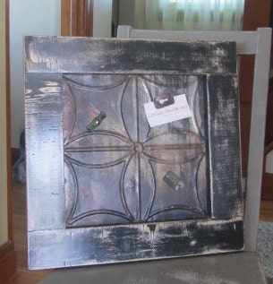 Magnet Board - Reclaimed Wood and Ceiling Tin from Eastern Ontario