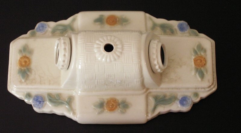 Beautiful Antique Porcelain Light Fixture C. 1920's
