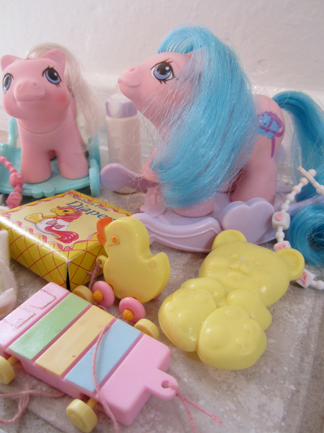 My Little Pony Twins Sticky & Sniffles newborn twins G1 1987-1988 toy