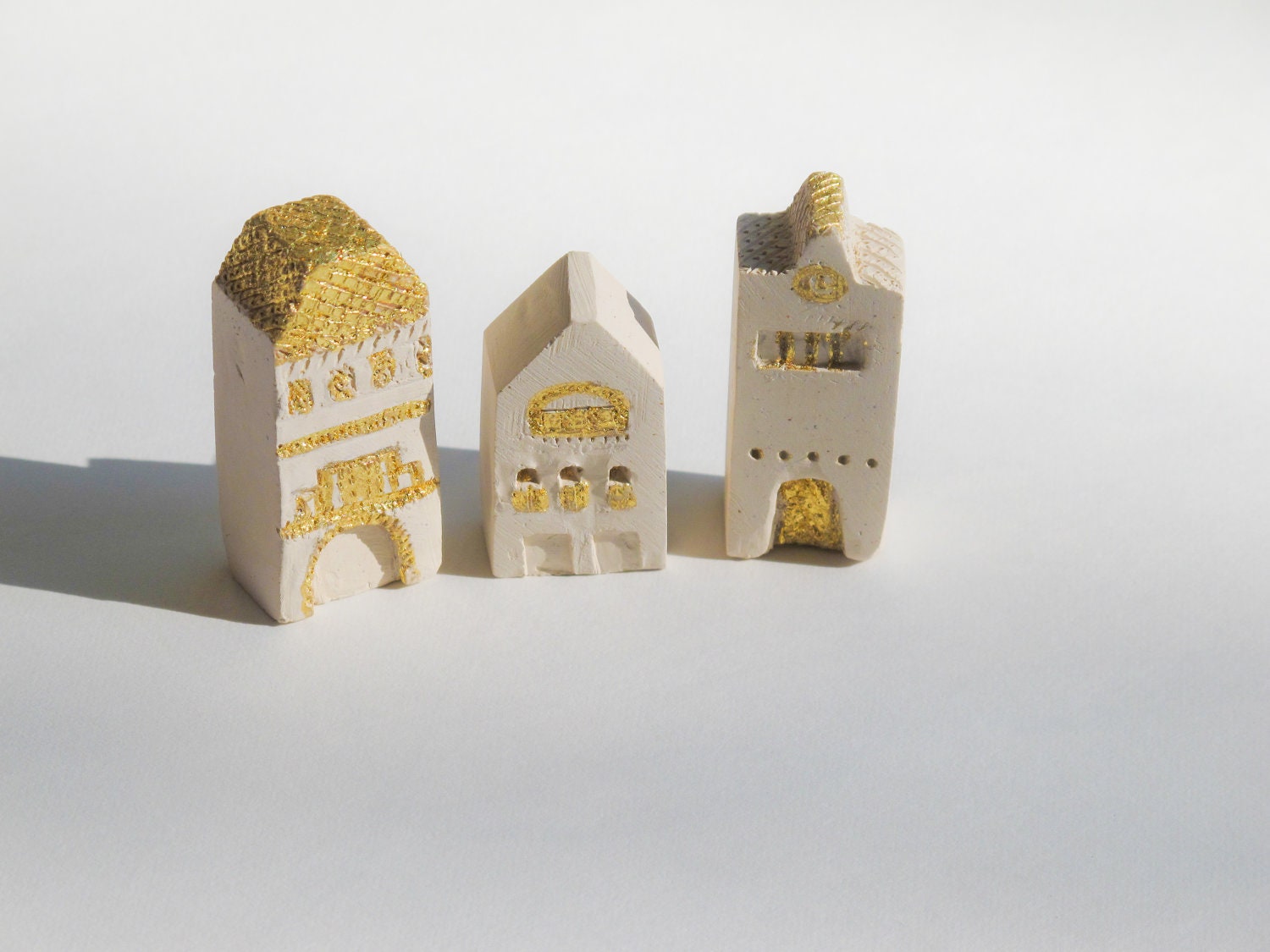 Innsbruck Golden Roof Houses Abstract Architectural 23 Karat gold Gift Set Conversation Piece