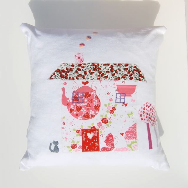 Cute Country Cottage Cushion / Pillow