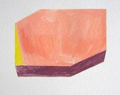 Abstract painting on paper, geometric art, watercolor painting