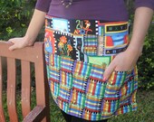 Utility Apron School Themed Fabric with 5 Pockets