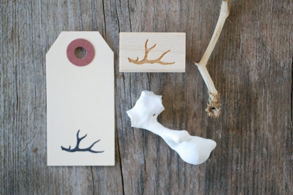 Antler Stamp - .5 x 1"