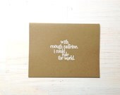Funny Notecard Set: 5 Cards, With White Envelopes, Caffeine, Coffee Lovers, Kraft, Stationary, Gift, Blank, Cards, Paper Goods, Supplies