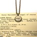 Angel Angelic  Word Mini Pendant Brass Setting Library Card Necklace One of a Kind