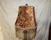 New International Line of Shades,  One of A Kind Lampshade w/ Base - "Parisian Romance"