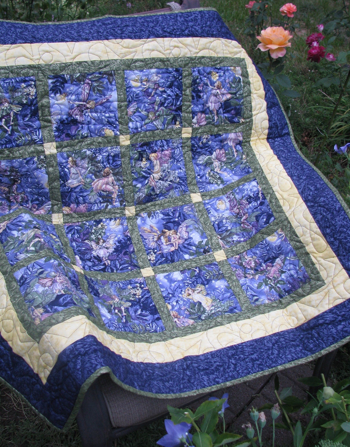 Baby Girl Quilt - Midnight Fairies