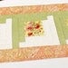 Soft Peach, Sunshine Yellow and Celery Green Tablerunner - Quilted, Floral, Paisley, Log Cabin, Special Order