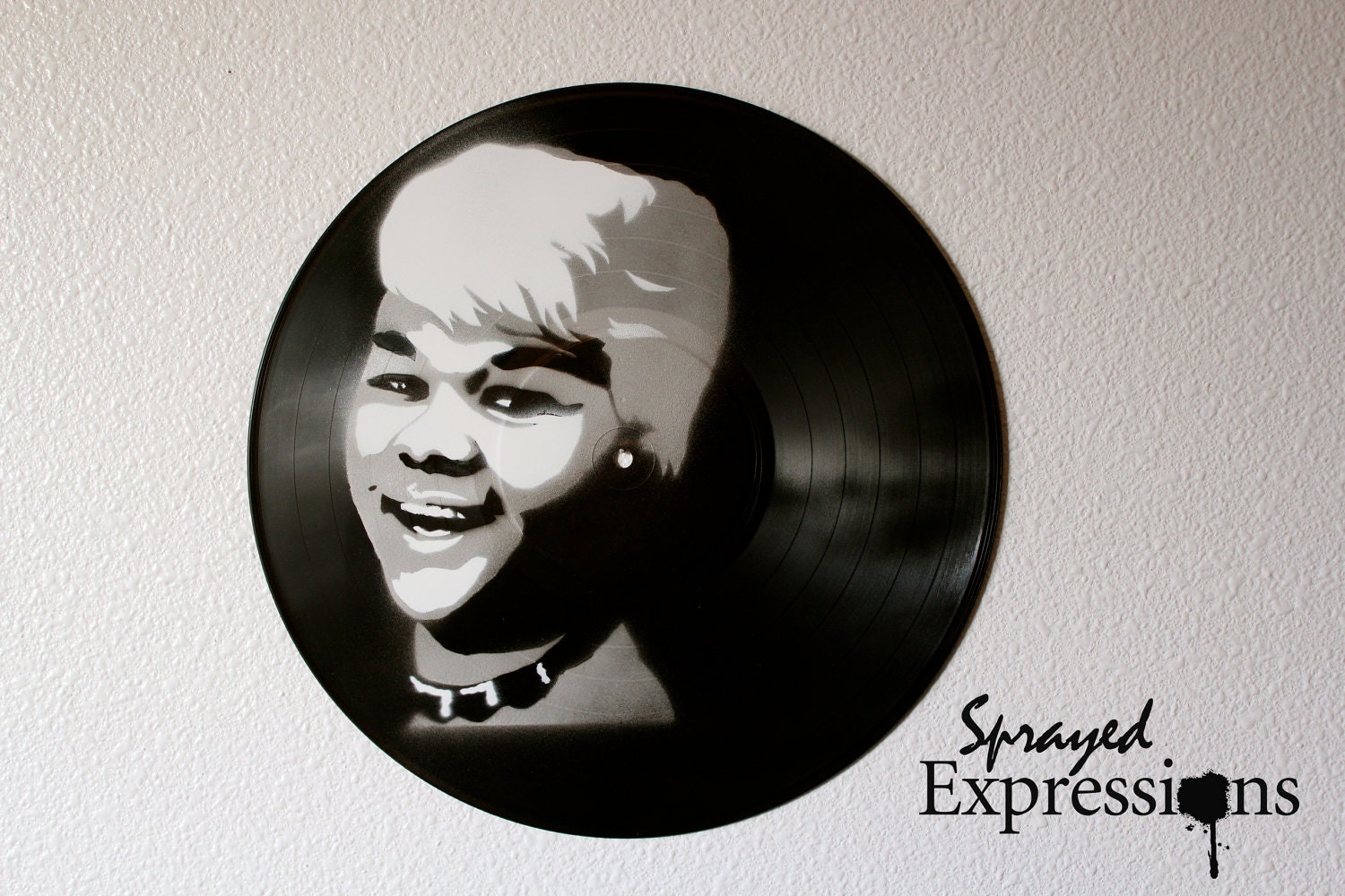 Etta James Vinyl Record Painting