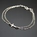 STERLING SILVER Sideways Cross Bracelet.