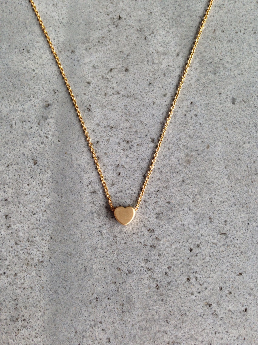 Tiny Gold Heart Necklace