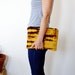 large zippered pouch, reverse tie dye