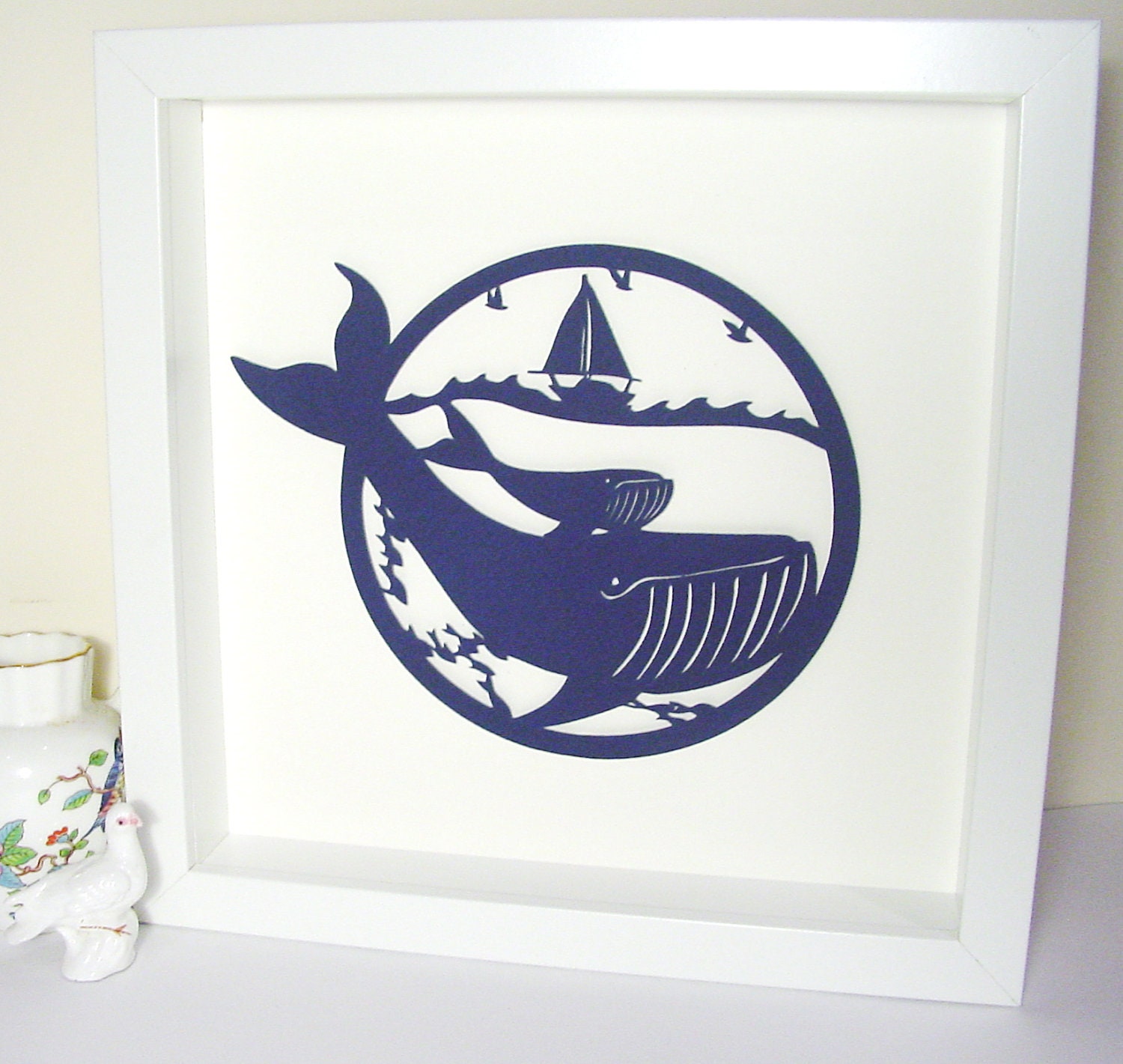 Papercut whale