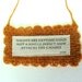 Orange Ornament Burnt Orange Wall Hanging Haiku Small Handwoven Fall Fiber Art Poetry Hand Spun Wool