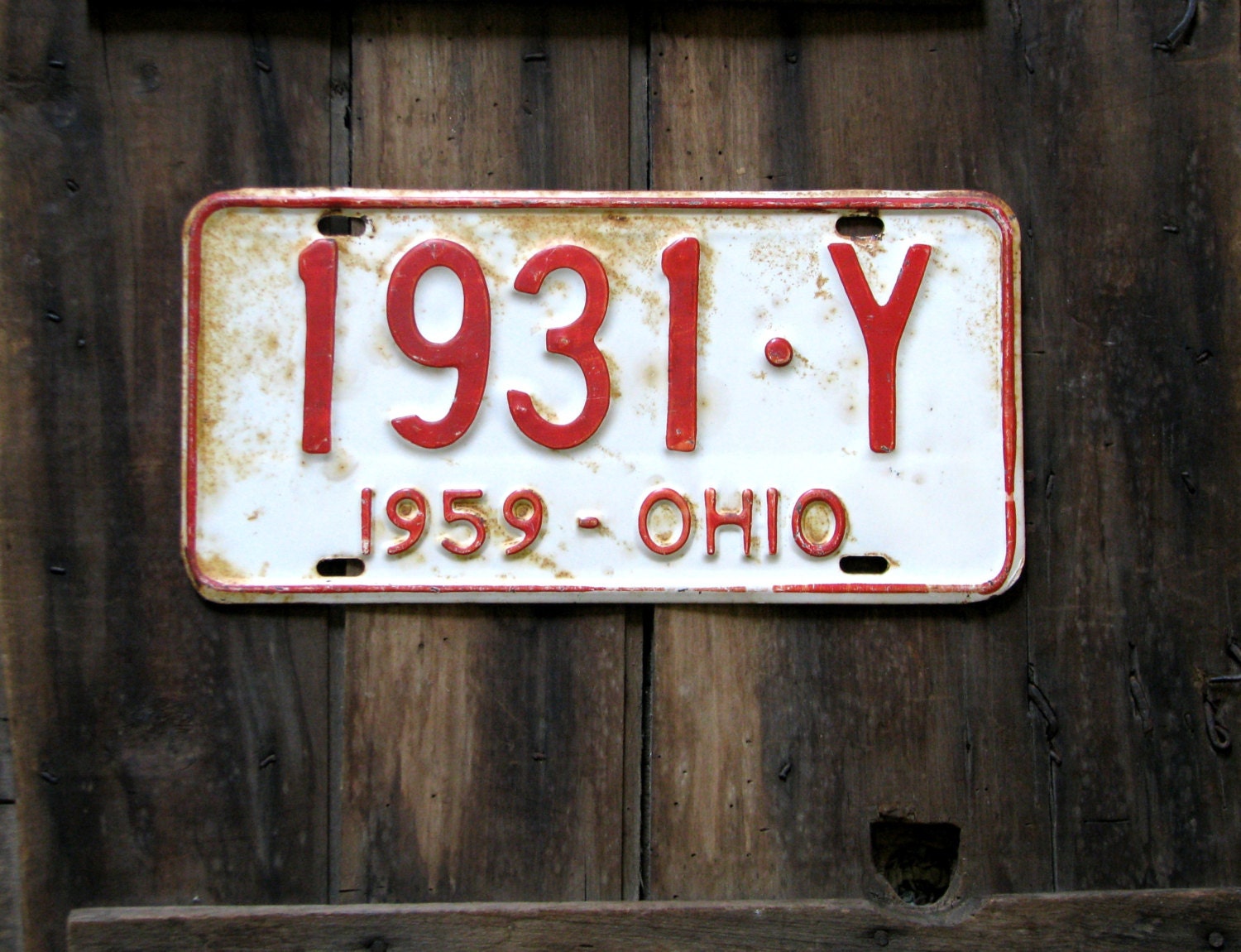 license plate or tag - urban farmhouse style decor