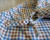 Vintage Gingham Drawstring Bag