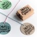 Thank you rubber stamp with cute bird