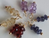 Mothers Day, Family Birthstone Pendants, Minimalistic Gemstone Jewelry