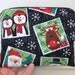 5" x 7" Christmas Snowman / Santa / Penguin / Reindeer Quilted Zipper Pouch / Change Purse