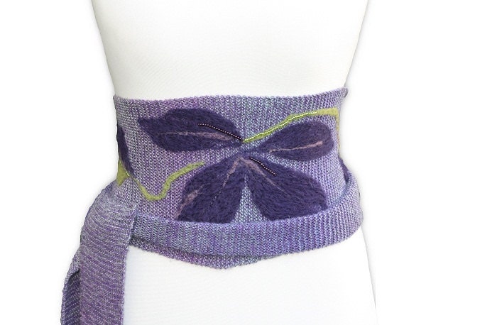 Purple Belt felt application - LavishKnitwear