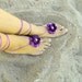 Purple Violet Beach wedding barefoot sandals, bangle, wedding anklet