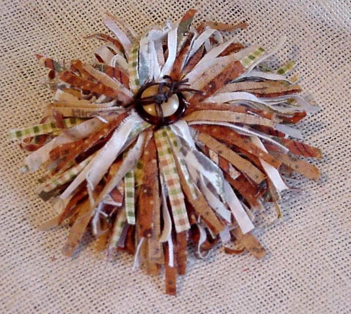 Shabby Autumn Corsage Original Floral Brooch Neutral Fall Flower Handmade OOAK Tattered Gypsy Boho Shawl Wrap Pin itsyourcountryspirit