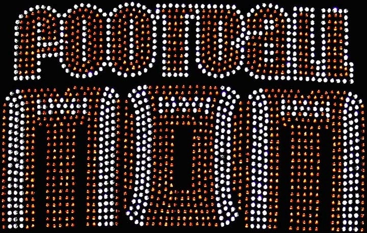 Football Mom Rhinestone Transfer Only