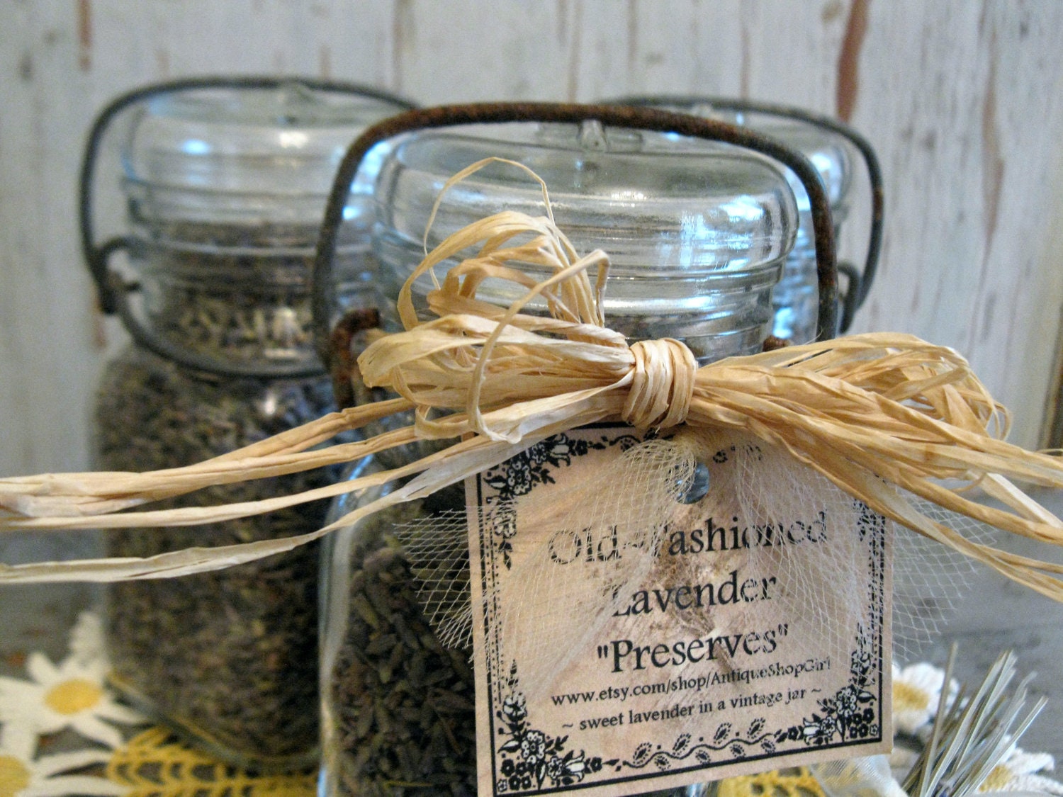 old fashioned lavender "preserves" vintage canning jar / gift idea