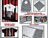 CUSTOM Star Wars Gift Set -- Cotton or Flannel -- Onesie, Bib, Burp Cloth, Changing Pad, Sensory Toy, Blanket - Sci-Fi Geek