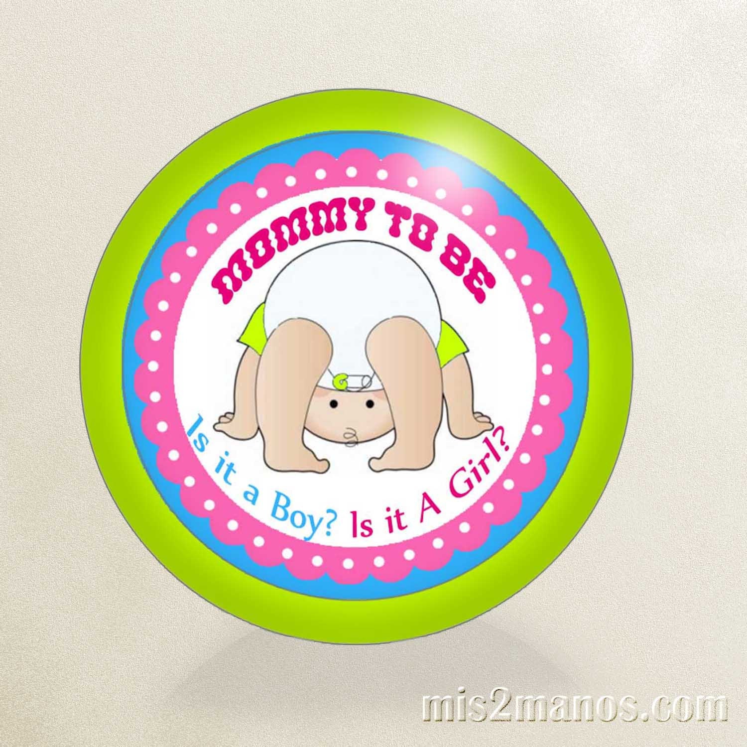 Baby Shower Buttons Personalized Buttons Mommy to Be Gender Reveal Party Favors