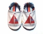 Nautical Sail Boats Baby Boy Shoes