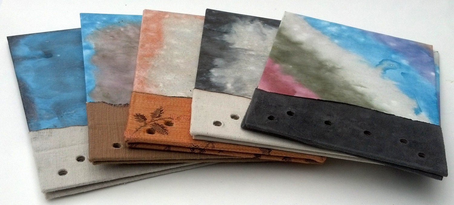 Custom Medium Book, Stab Bound Rustic Handmade Journal, Diary, Notebook, Sketchbook, or Guestbook with Raised Textured Design
